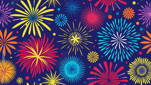 Vibrant fireworks display