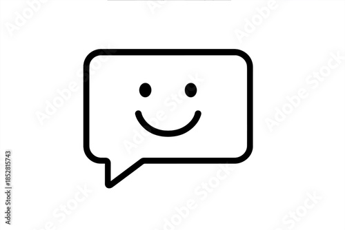 Chat bubble with smiley face icon