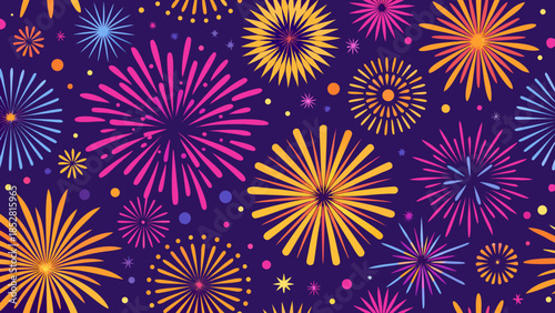 Vibrant fireworks display