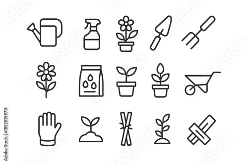 Gardening Icons Set
