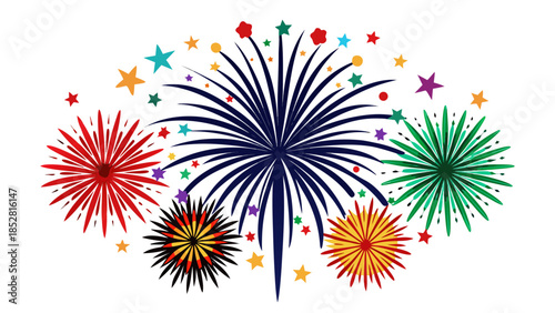 Colorful fireworks display