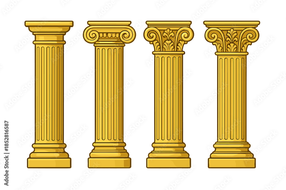 Fototapeta premium Four Classical Architectural Columns