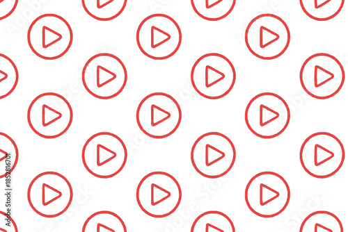 Red Play Button Pattern