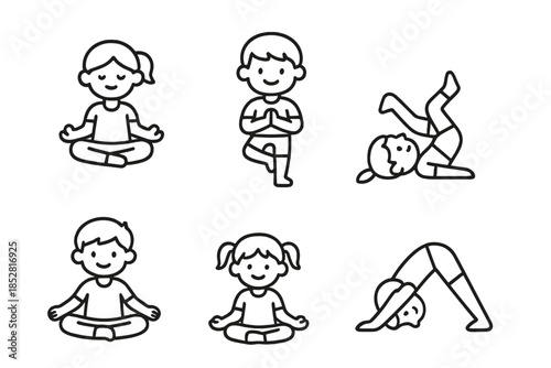 Children Doing Yoga Poses