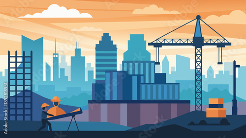 Urban construction landscape