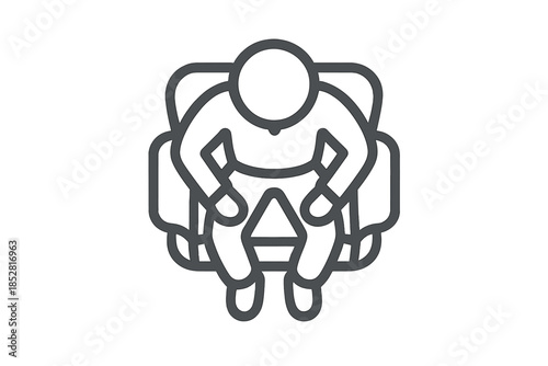 Icon of a person sitting in a chair