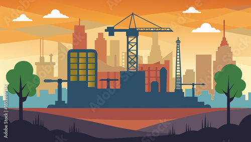 Urban construction landscape