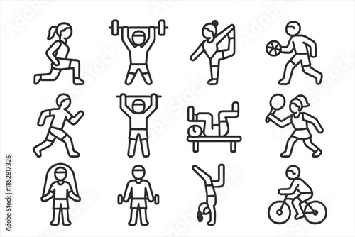 Fitness and Sports Icon Set