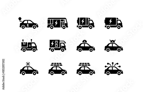Collection of Electric Vehicle Icons