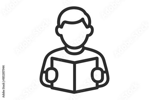Person Reading a Book Icon