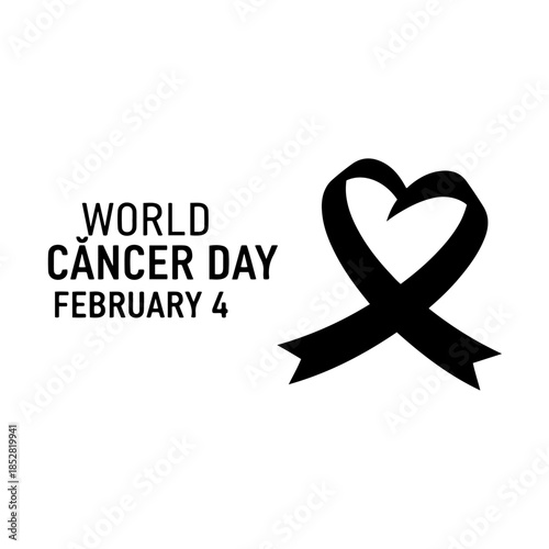 World cancer day, february 4 isolated on transparent background
