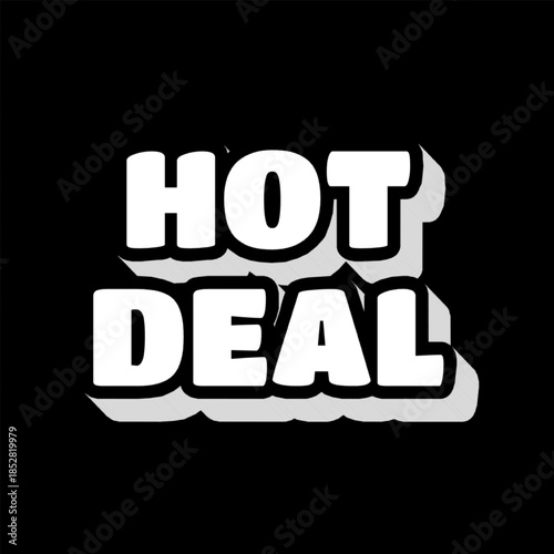 Vector Text Illustration For Hot Deal.