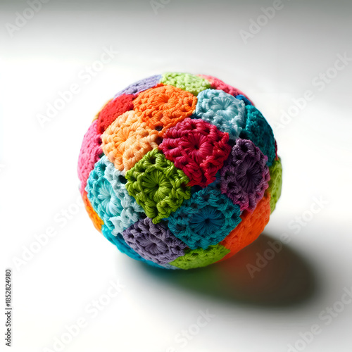 colorful simple Crochet isolated on white background