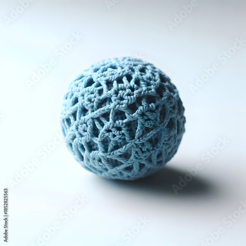 blue simple Crochet isolated on white background
