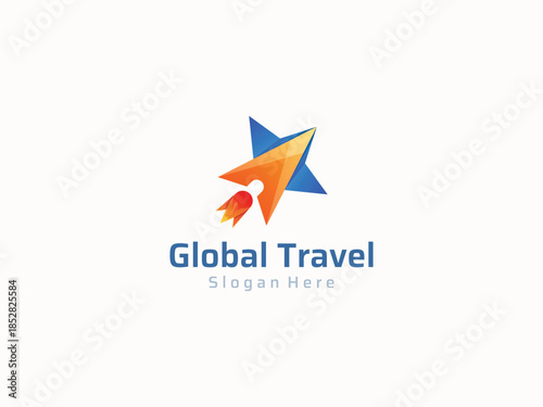 Travel logo design vector template