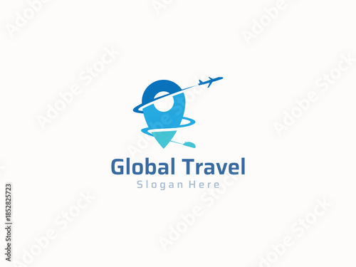 Travel logo design vector template