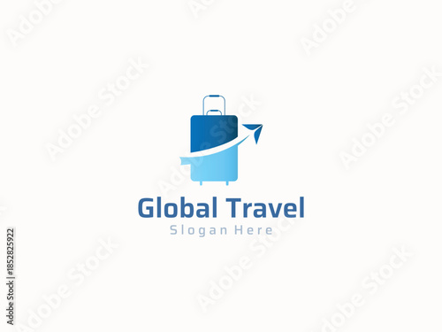 Travel logo design vector template