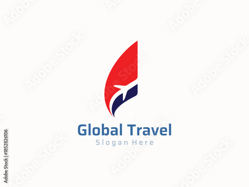 Travel logo design vector template