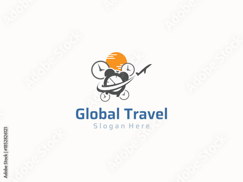 Travel logo design vector template