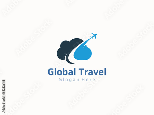 Travel logo design vector template