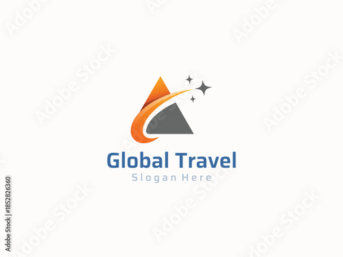 Travel logo design vector template