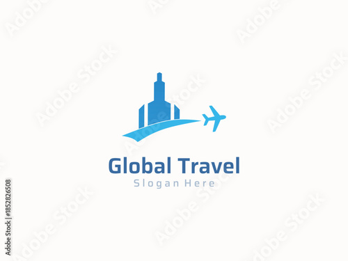 Travel logo design vector template
