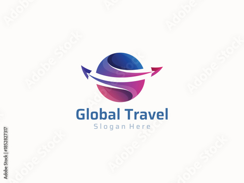 Travel logo design vector template