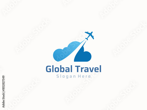 Travel logo design vector template
