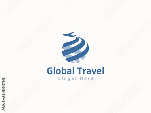 Travel logo design vector template