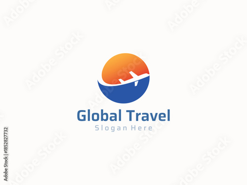 Travel logo design vector template