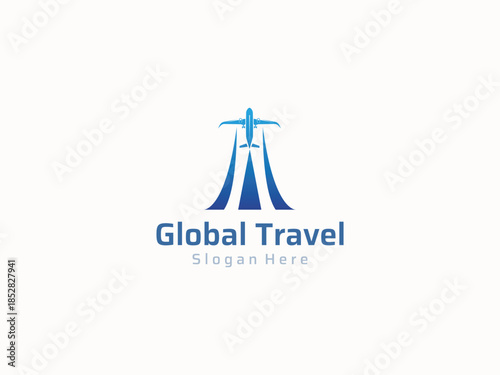 Travel logo design vector template