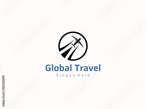Travel logo design vector template