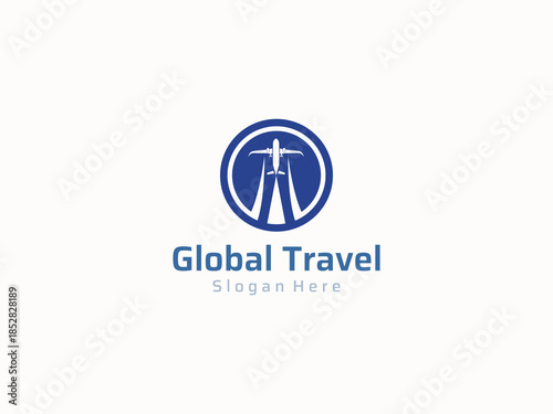 Travel logo design vector template
