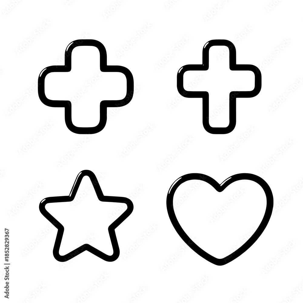 Fototapeta premium 3d medical icon set featuring a hospital cross symbol and heart shape designed as jigsaw puzzle pieces for a health aid concept vector illustration3d medical icon set featuring a hospital cross symbol