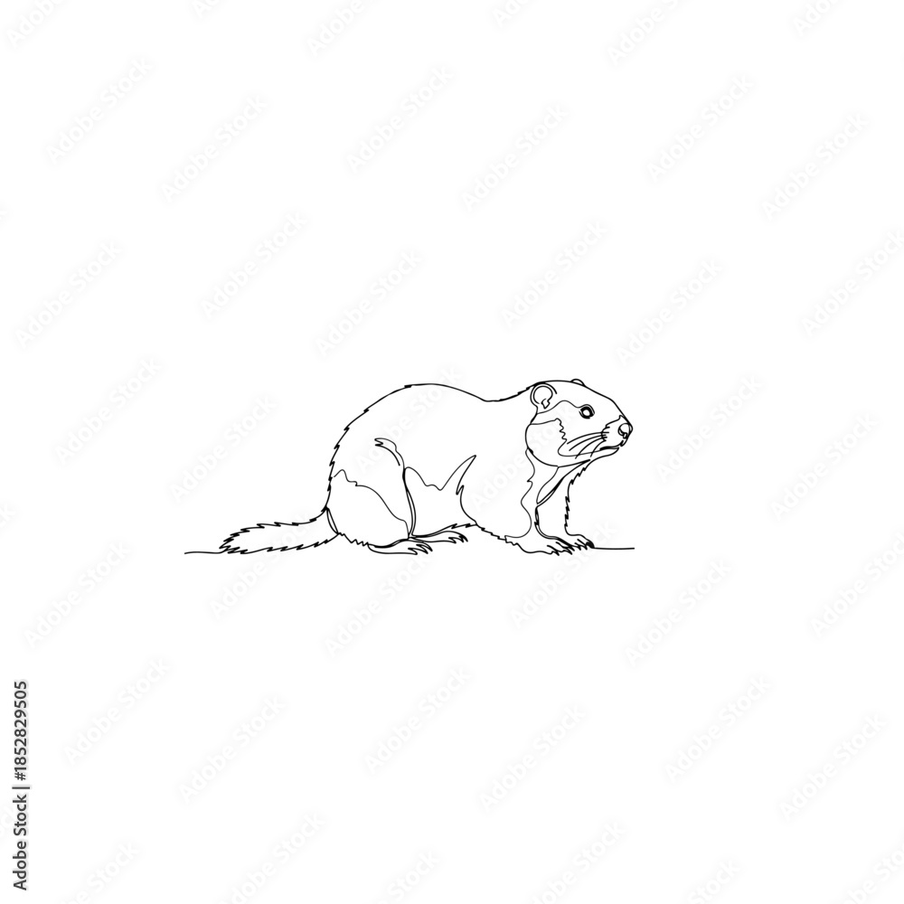 Fototapeta premium Illustration of a beaver isolated on transparent background