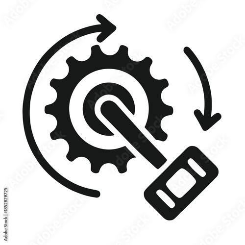 Icon Bicycle pedals turning