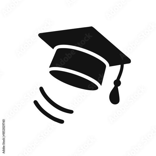 Icon Graduation cap being tossed