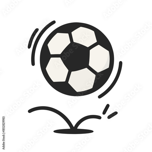 Icon Soccer ball spinning and bouncing