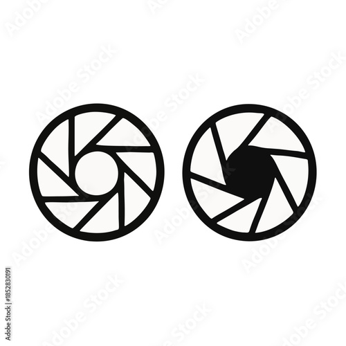 Icon Camera shutter opening and closing