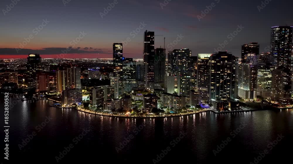 custom made wallpaper toronto digitalSunset Skyline At Miami In Florida United States. Sunset City. Highrise Buildings. Downtown District. Sunset Skyline At Miami In Florida United States. Residential Buildings Biscayne Bay.