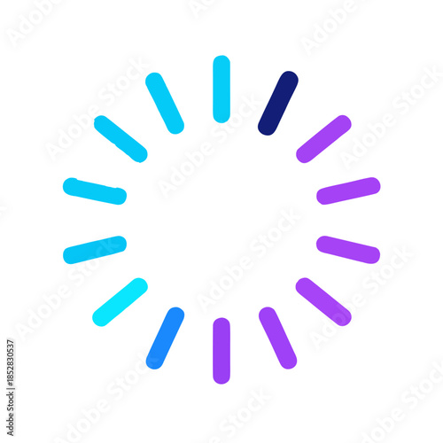 Icon Loading spinner with neon glow