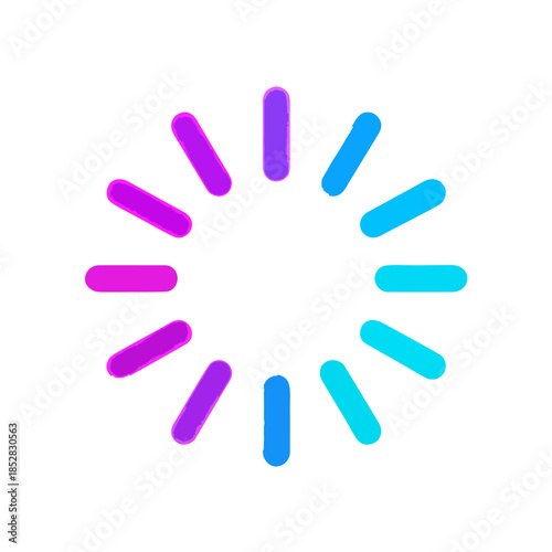 Icon Loading spinner with neon glow