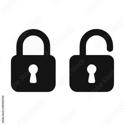 Icon Lock opening and closing