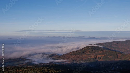 clouds under the mountains