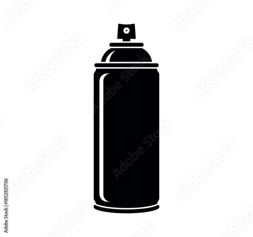 Black spray paint can icon vector illustration