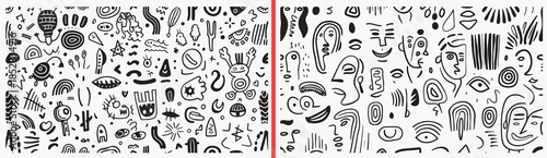 cute face clipart, cartoon emotion icons, kawaii character drawings, hand drawn face doodles, funny expression illustrations, black white face clipart, printable emoji style faces, kids character pack