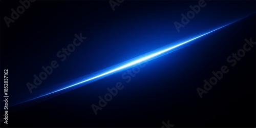 Bright blue light streak across dark background