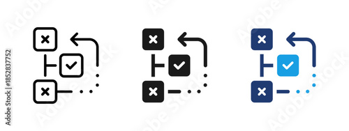 Prioritization and organization icon for task hierarchy and focus on important items. Concept of planning, productivity, task management and business process optimization for modern user interfaces.