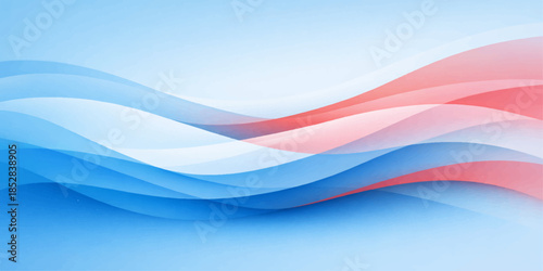 Wavy abstract background with soft blue and pink hues