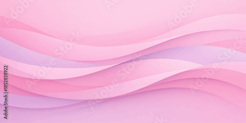 Soft pink wavy abstract background with layered curves